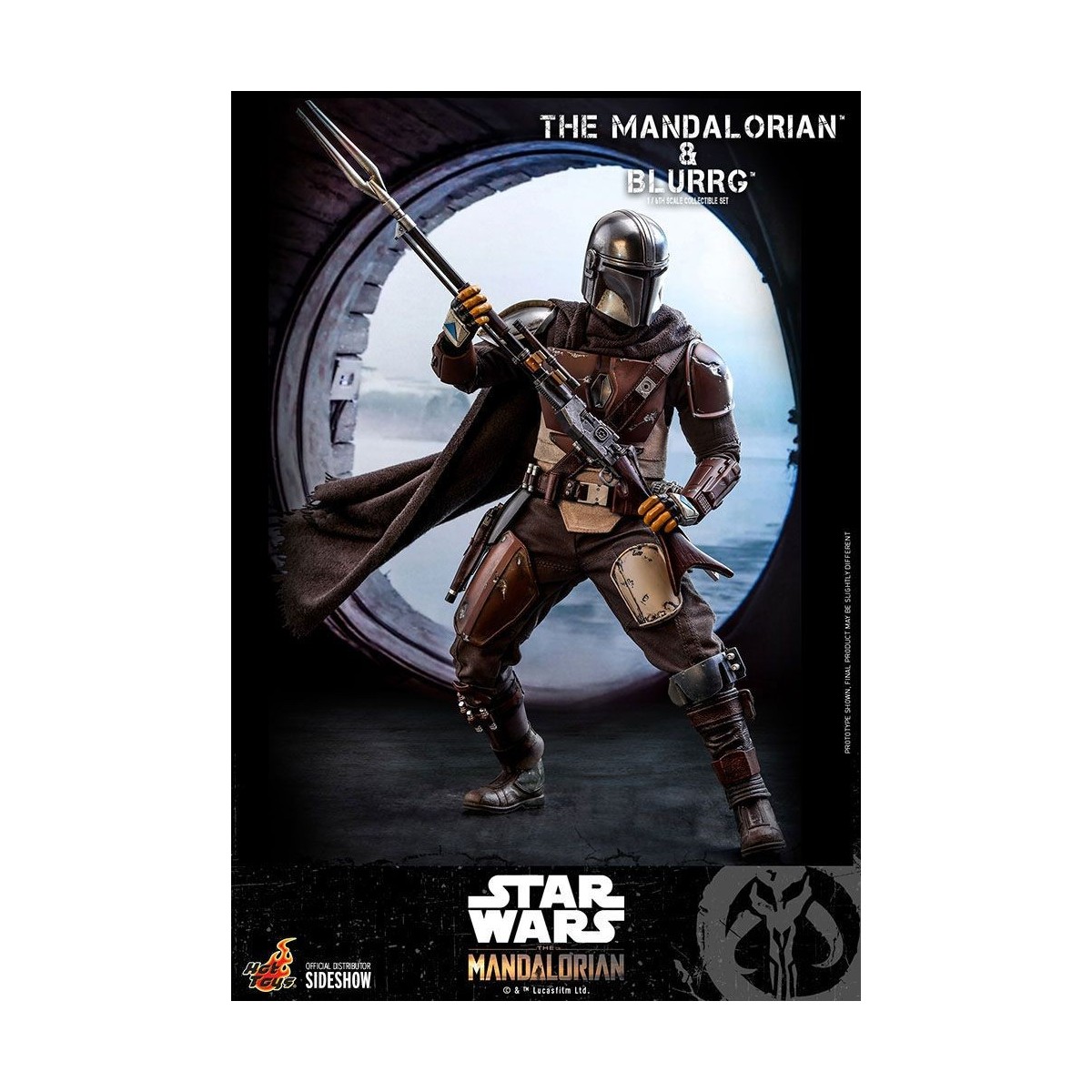 Hot Toys Star Wars - El Mandaloriano y Blurrg