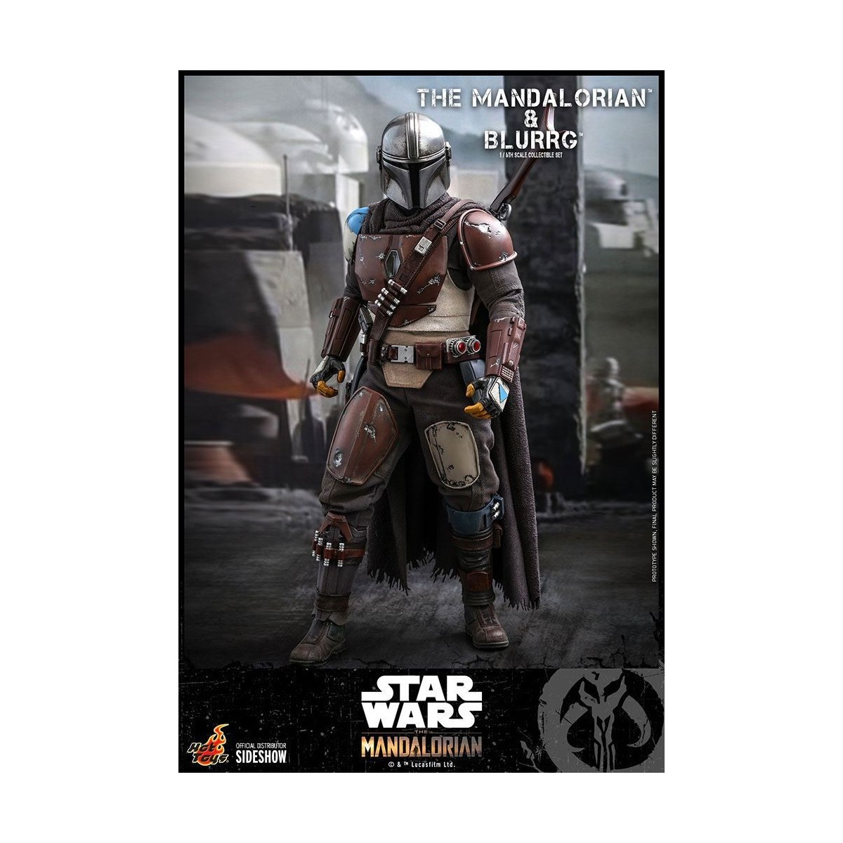 Hot Toys Star Wars - El Mandaloriano y Blurrg