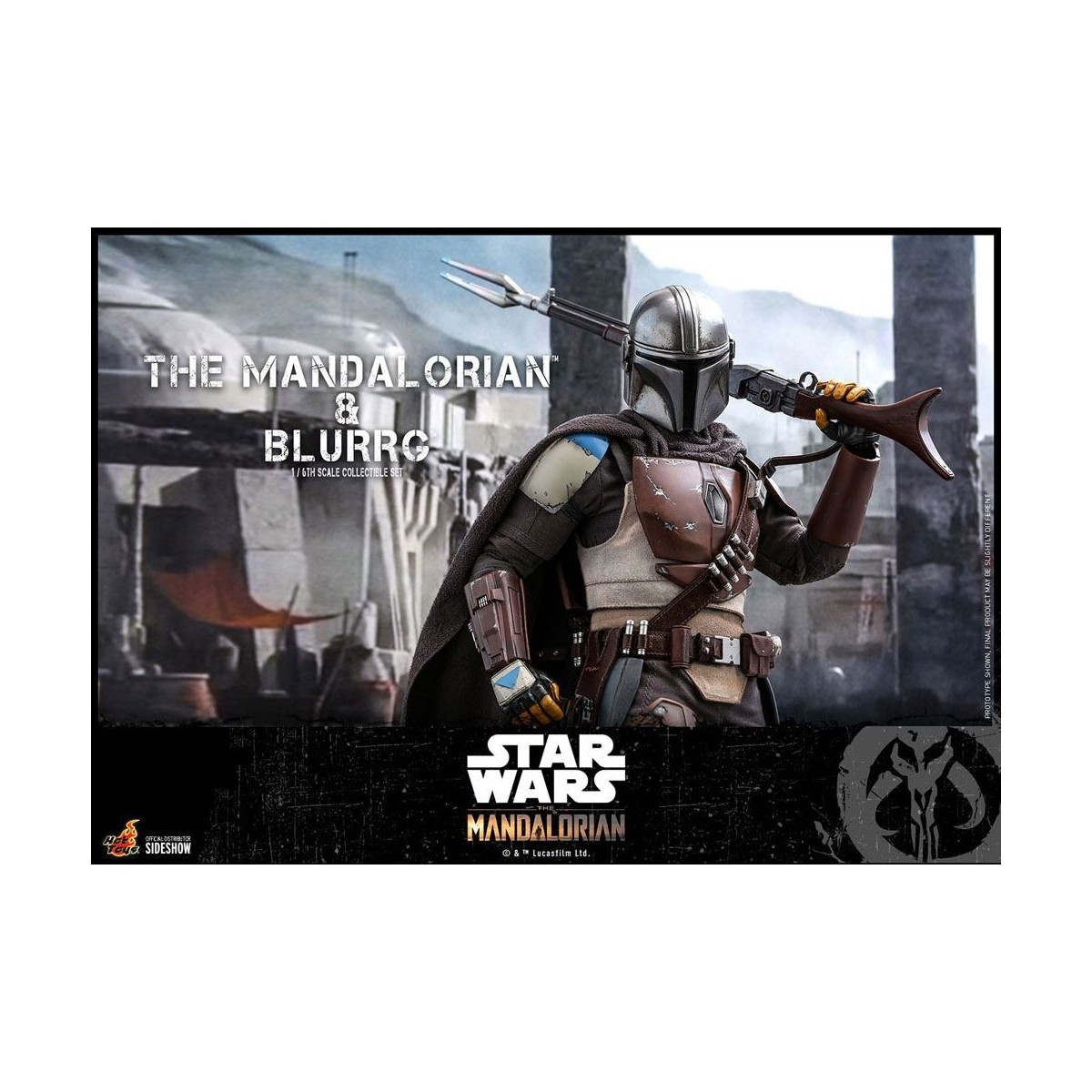 Hot Toys Star Wars - El Mandaloriano y Blurrg