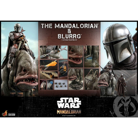 Hot Toys Star Wars - El Mandaloriano y Blurrg