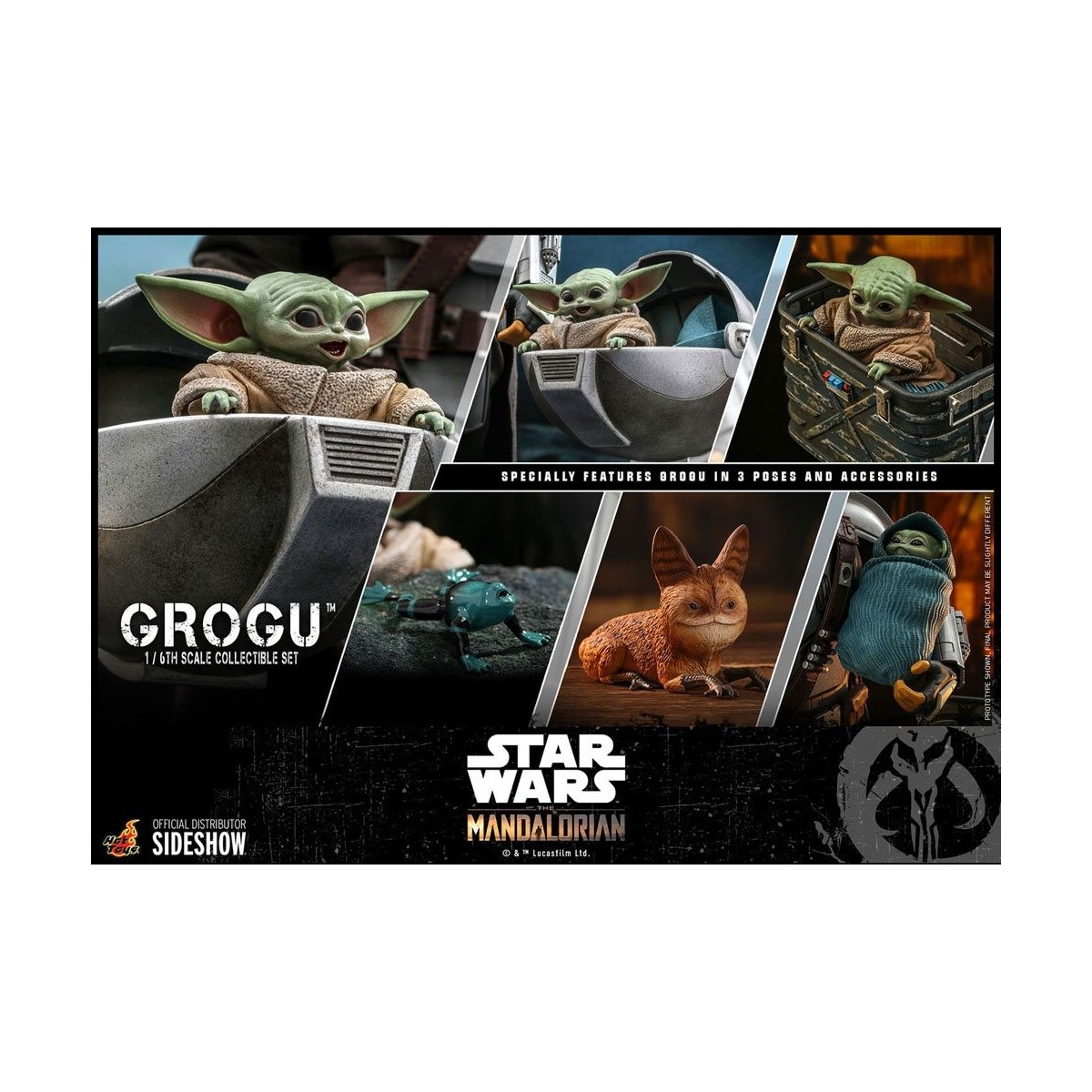Hot Toys Star Wars - The Mandalorian - Grogu 1/6 pack de 3 figuras