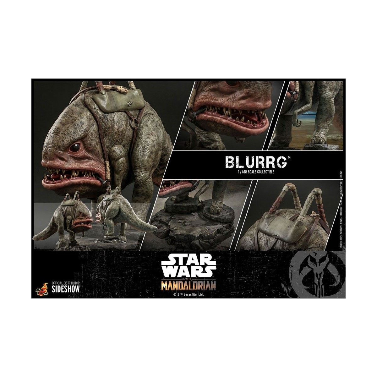 Hot Toys Star Wars - El Mandaloriano y Blurrg