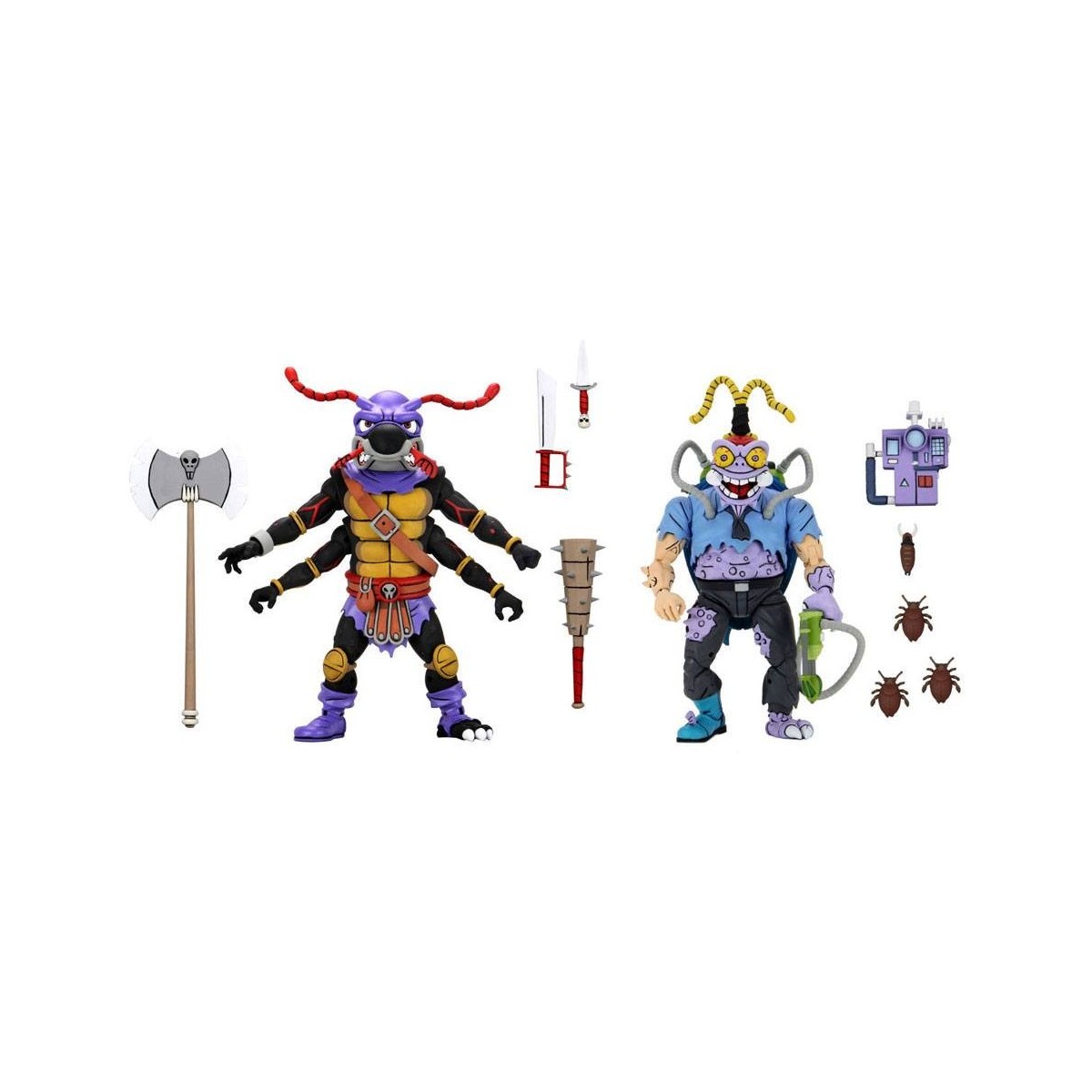 Neca - TMNT - Teenage Mutant Ninja Turtles - Pack 2 figuras Antrax & Scumbug