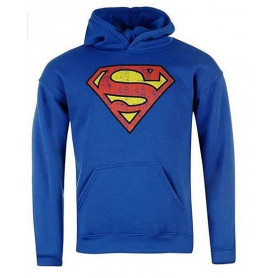 División de Algodón - Sudadera con capucha con el logo de Superman Vintage - DC COMICS