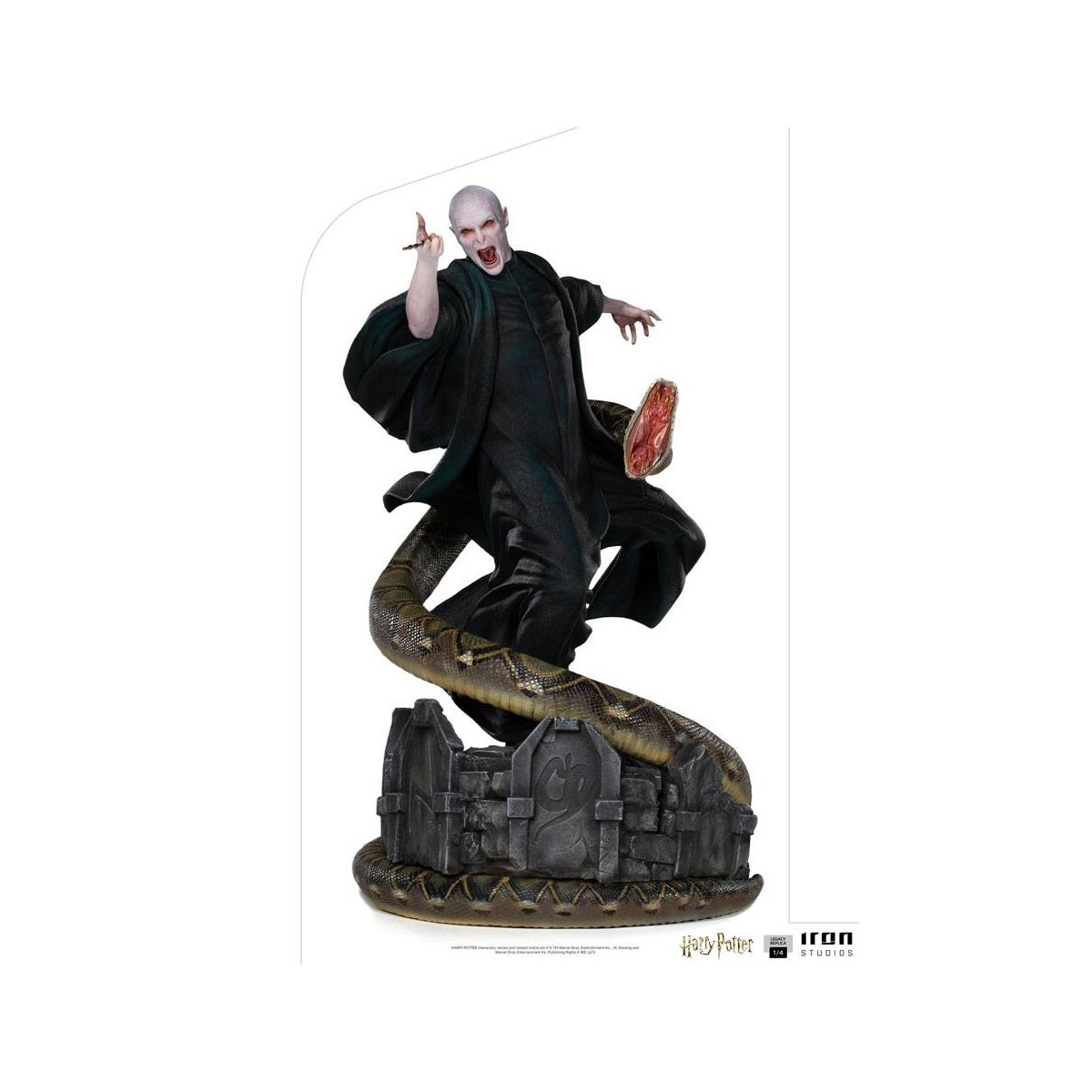Iron Studios - Réplica de estatua del legado 1/4 Voldemort y Nagini - Harry Potter