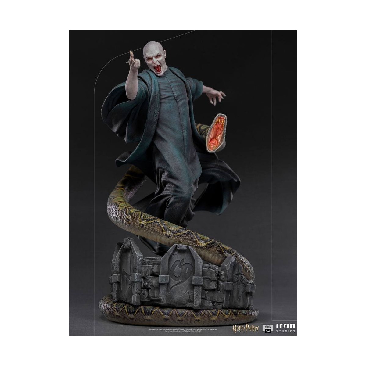 Iron Studios - Réplica de estatua del legado 1/4 Voldemort y Nagini - Harry Potter