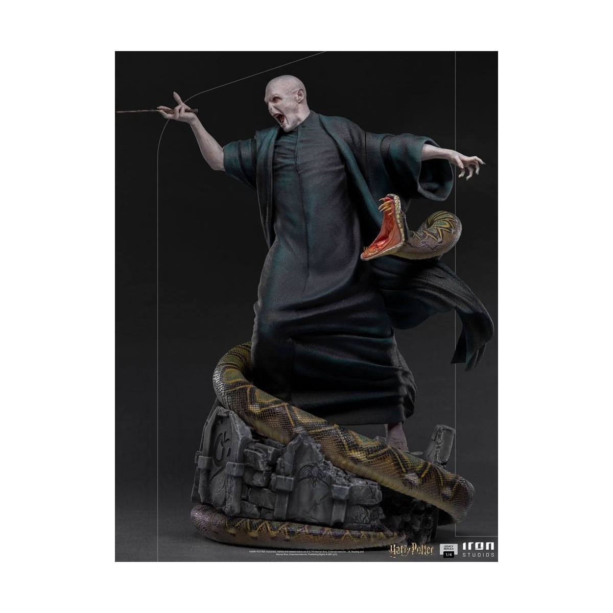 Iron Studios - Réplica de estatua del legado 1/4 Voldemort y Nagini - Harry Potter