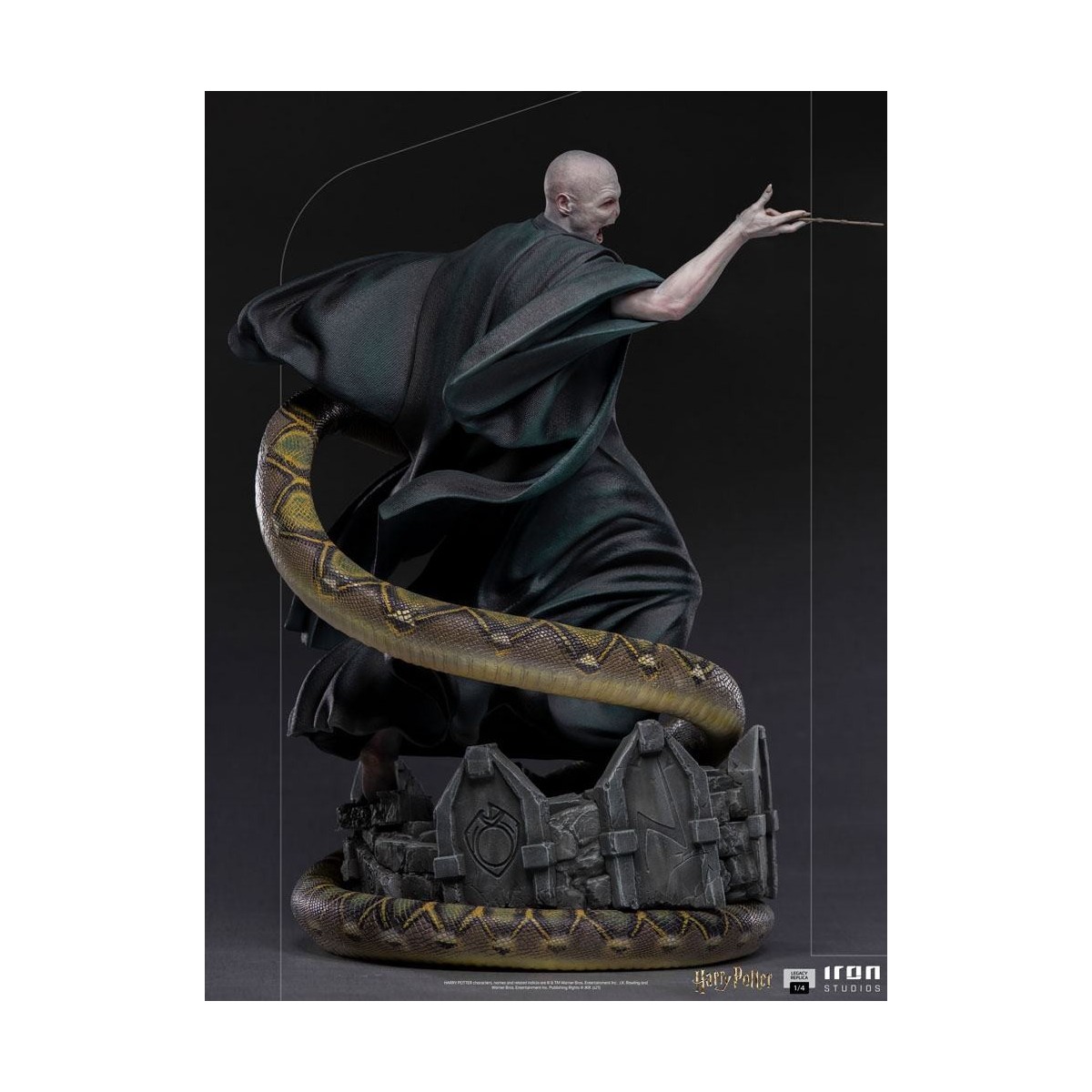 Iron Studios - Réplica de estatua del legado 1/4 Voldemort y Nagini - Harry Potter
