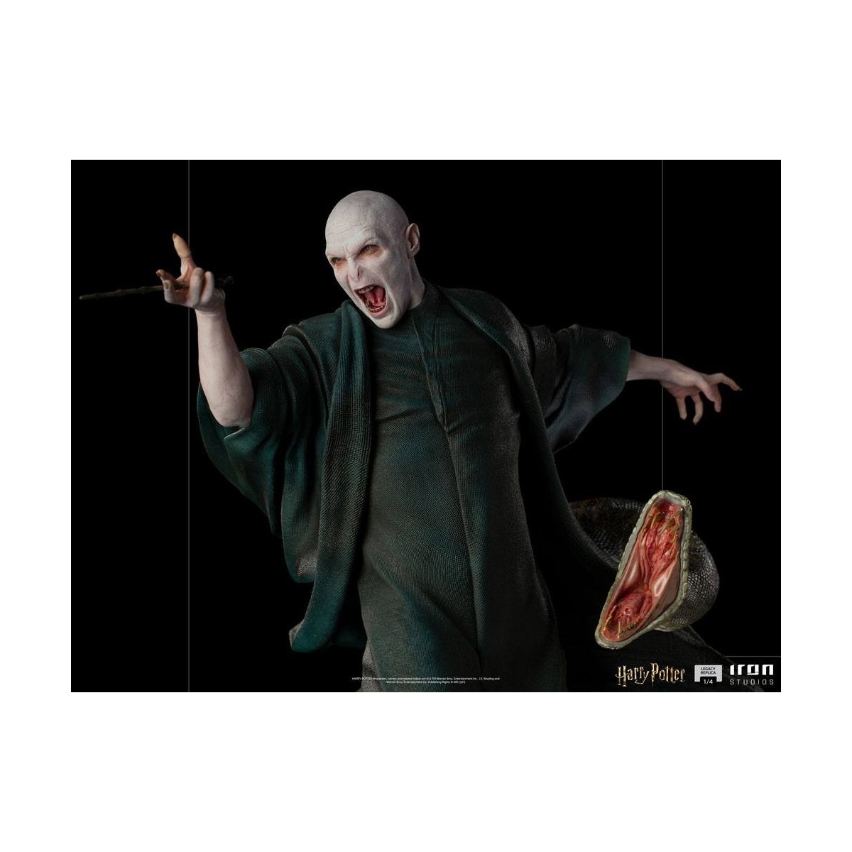 Iron Studios - Réplica de estatua del legado 1/4 Voldemort y Nagini - Harry Potter