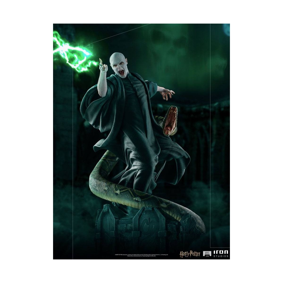 Iron Studios - Réplica de estatua del legado 1/4 Voldemort y Nagini - Harry Potter