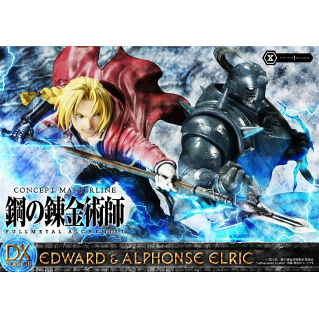 Prime 1 Studio - Estatua de Edward y Alphonse Elric Versión Deluxe Full Metal Alchemist 1/6