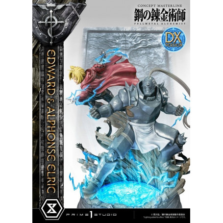 Prime 1 Studio - Estatua de Edward y Alphonse Elric Versión Deluxe Full Metal Alchemist 1/6