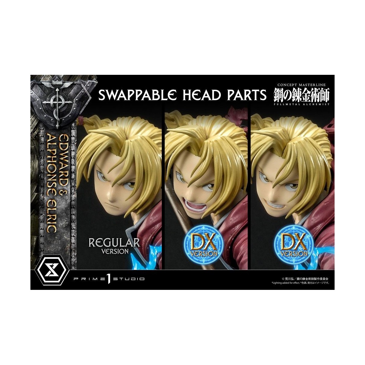 Prime 1 Studio - Estatua de Edward y Alphonse Elric Versión Deluxe Full Metal Alchemist 1/6