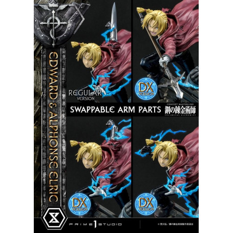 Prime 1 Studio - Estatua de Edward y Alphonse Elric Versión Deluxe Full Metal Alchemist 1/6