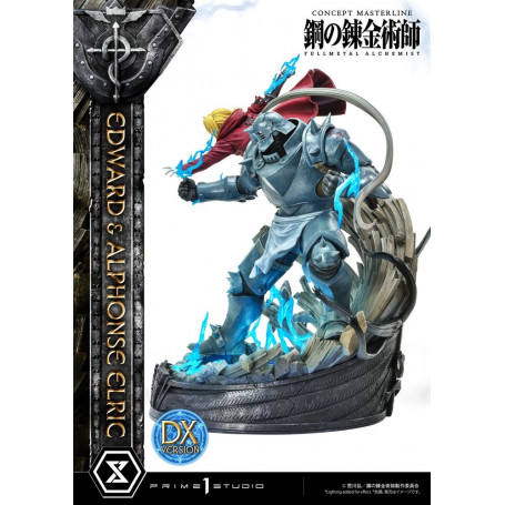 Prime 1 Studio - Estatua de Edward y Alphonse Elric Versión Deluxe Full Metal Alchemist 1/6