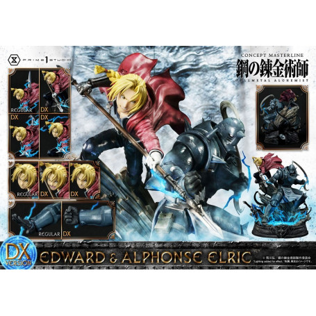 Prime 1 Studio - Estatua de Edward y Alphonse Elric Versión Deluxe Full Metal Alchemist 1/6