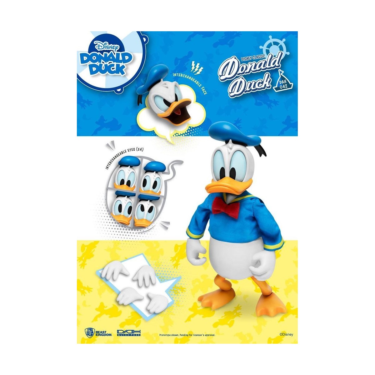 Beast Kingdom Disney Classic Figurine - Pato Donald Versión Clásica - Héroes de Acción Dinámica 1/9