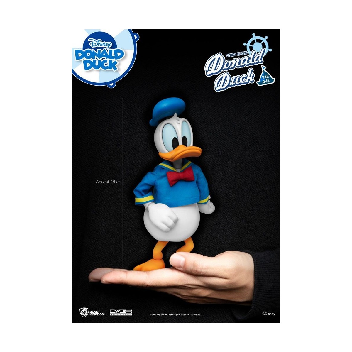 Beast Kingdom Disney Classic Figurine - Pato Donald Versión Clásica - Héroes de Acción Dinámica 1/9