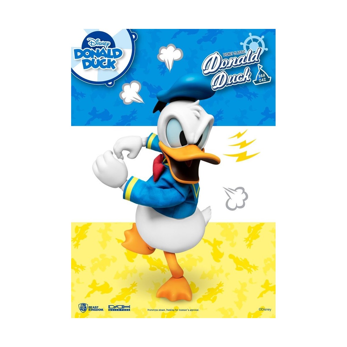 Beast Kingdom Disney Classic Figurine - Pato Donald Versión Clásica - Héroes de Acción Dinámica 1/9