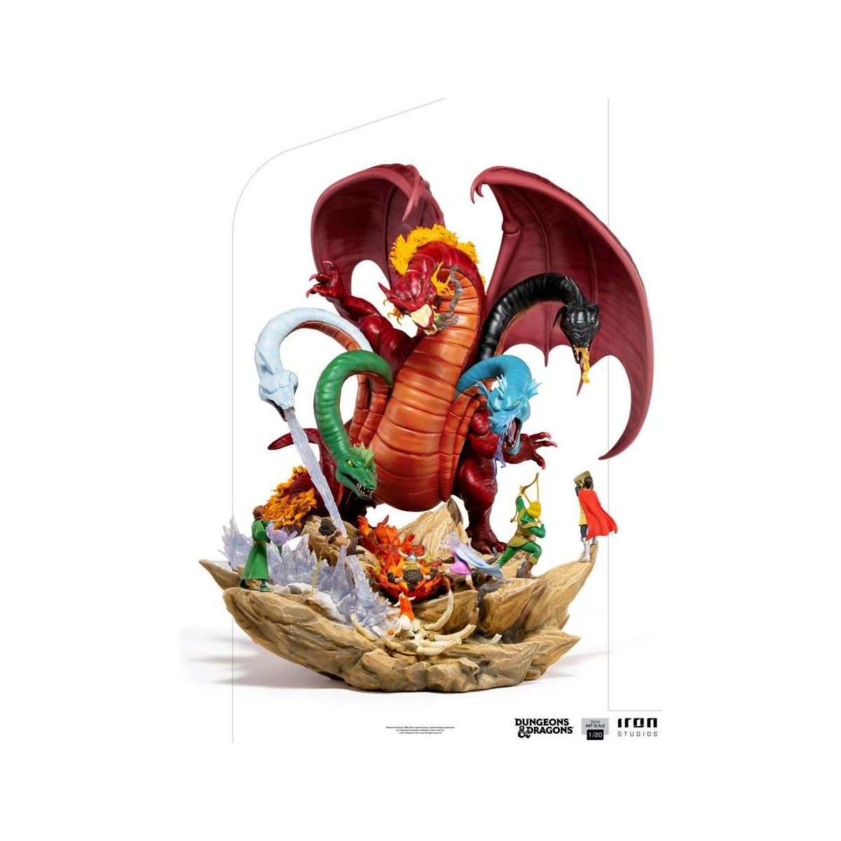 Iron Studios Dungeons & Dragons - Estatuilla de batalla de Tiamat a escala 1/20
