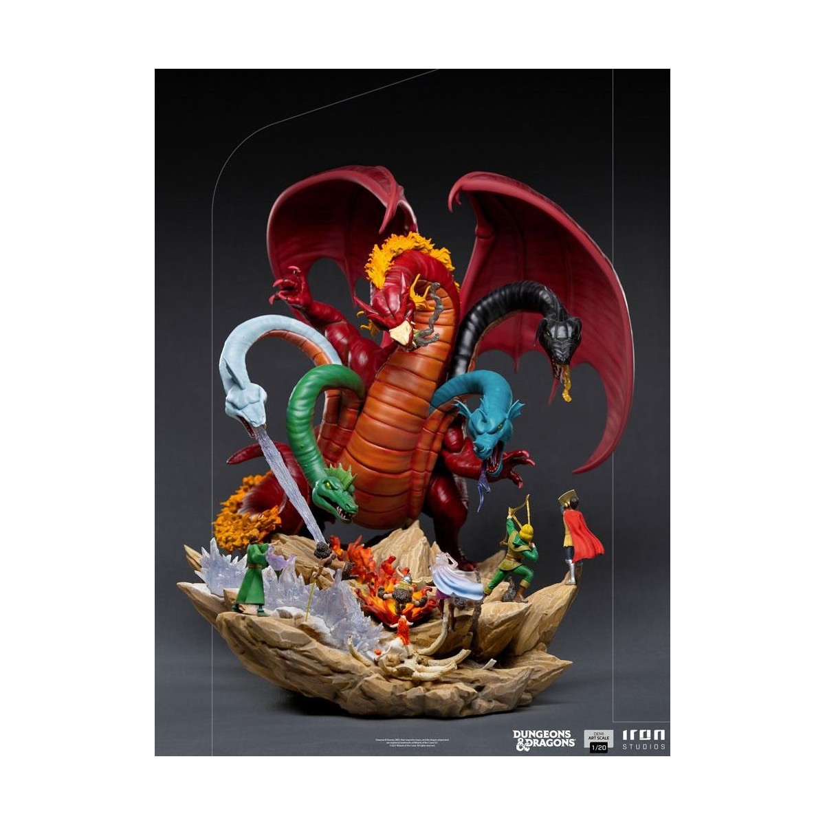 Iron Studios Dungeons & Dragons - Estatuilla de batalla de Tiamat a escala 1/20