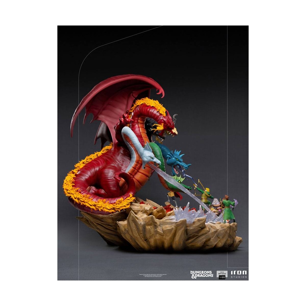 Iron Studios Dungeons & Dragons - Estatuilla de batalla de Tiamat a escala 1/20