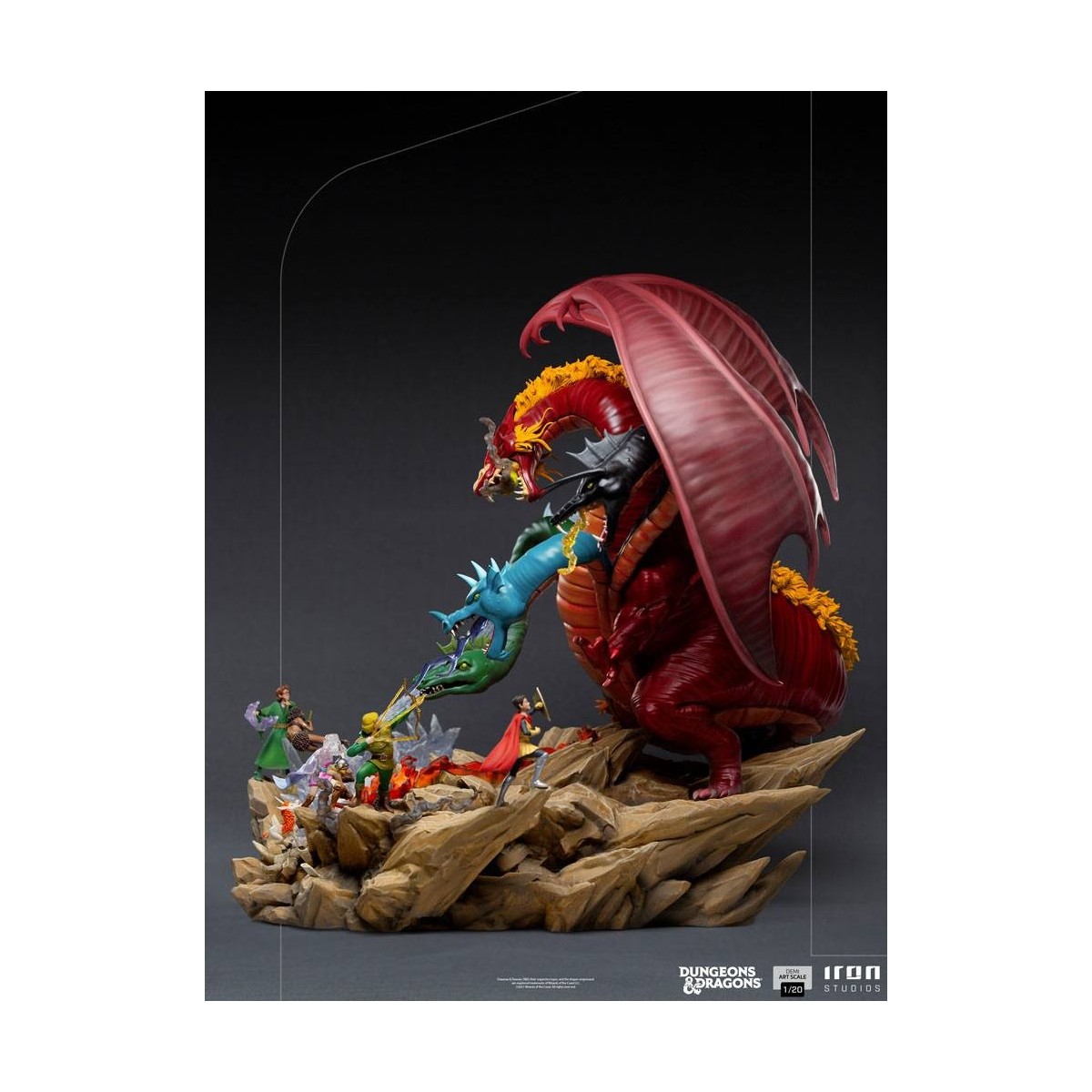 Iron Studios Dungeons & Dragons - Estatuilla de batalla de Tiamat a escala 1/20