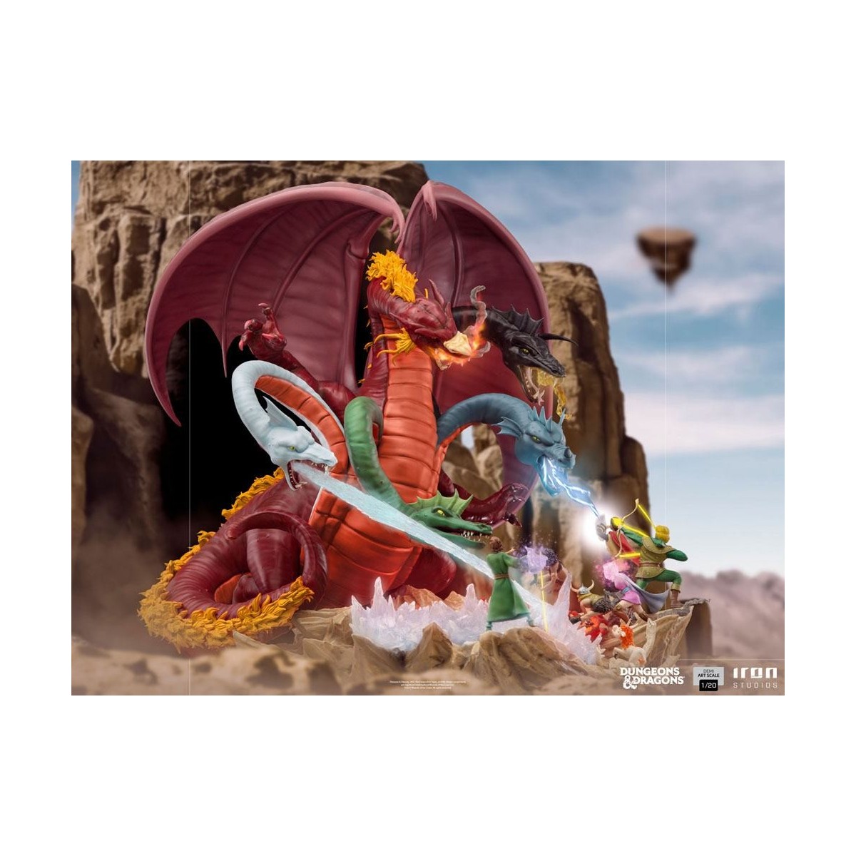 Iron Studios Dungeons & Dragons - Estatuilla de batalla de Tiamat a escala 1/20