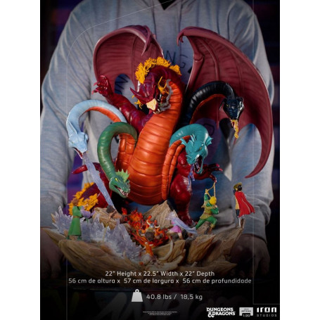 Iron Studios Dungeons & Dragons - Estatuilla de batalla de Tiamat a escala 1/20