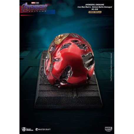 Beast Kingdom - Avengers Endgame Master Craft Iron Man Mark50 Helmet Battle Damaged
