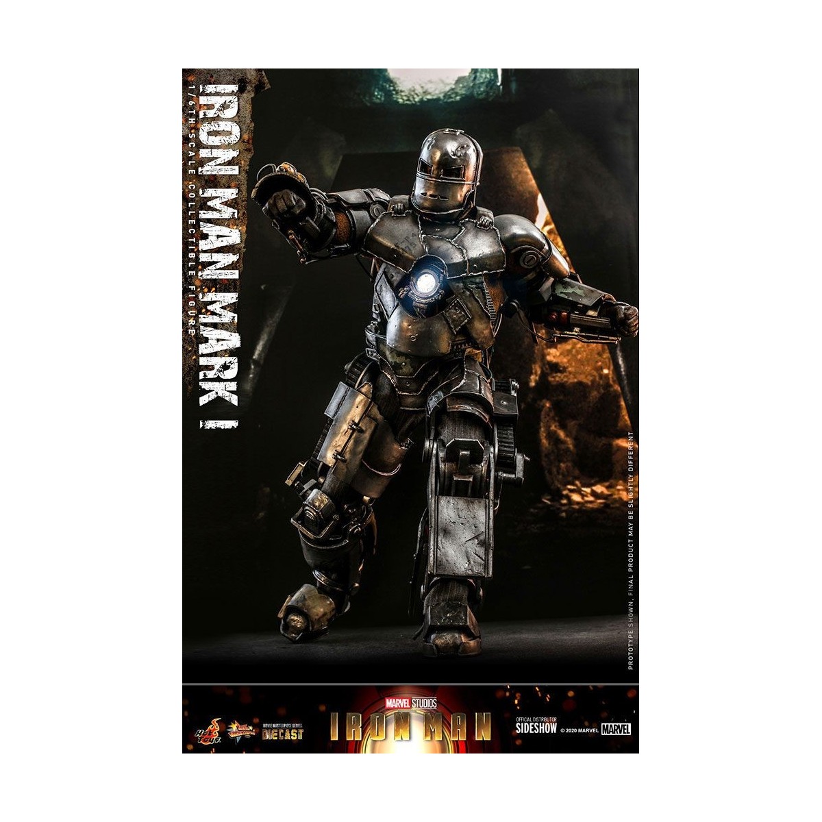 Hot Toys Iron Man Mark I Die Cast Version - Movie Masterpiece 1/6