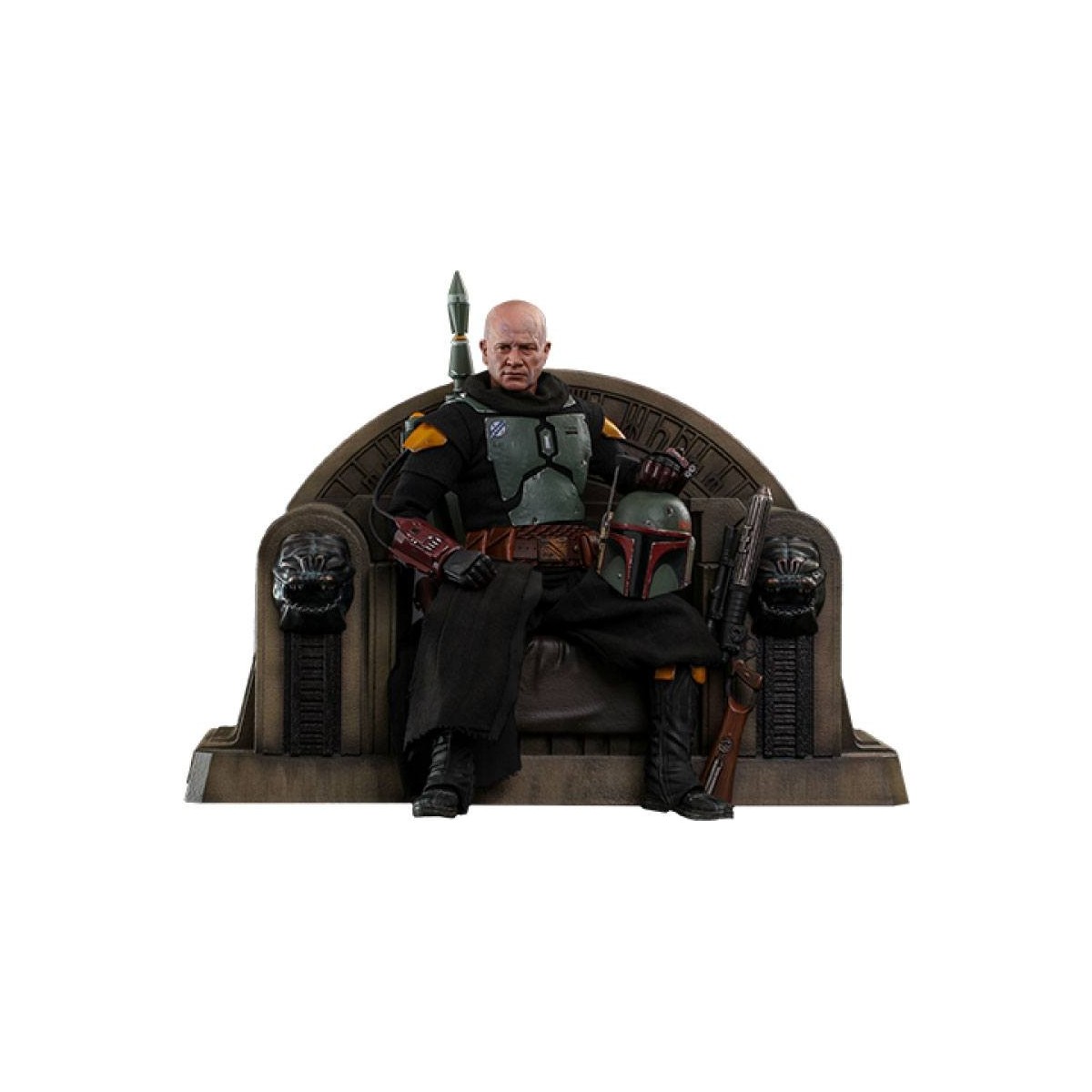 Hot Toys Star Wars The Mandalorian - Boba Fett (Armadura repintada) y Trono 1/6 Obra maestra de la película