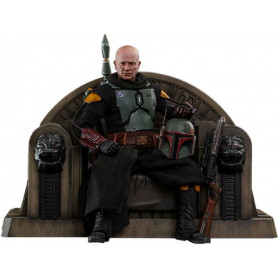 Hot Toys Star Wars The Mandalorian - Boba Fett (Armadura repintada) y Trono 1/6 Obra maestra de la película
