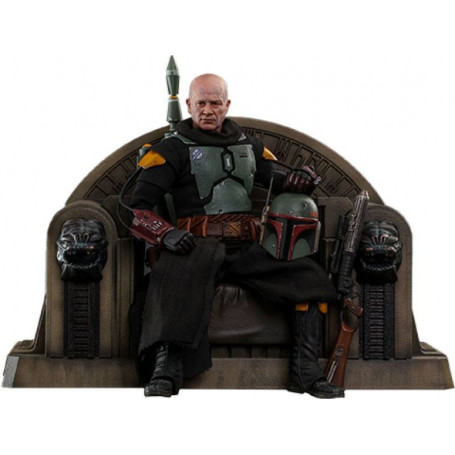Hot Toys Star Wars The Mandalorian - Boba Fett (Armadura repintada) y Trono 1/6 Obra maestra de la película