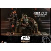 Hot Toys Star Wars The Mandalorian - Boba Fett (Armadura repintada) y Trono 1/6 Obra maestra de la película