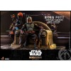 Hot Toys Star Wars The Mandalorian - Boba Fett (Armadura repintada) y Trono 1/6 Obra maestra de la película