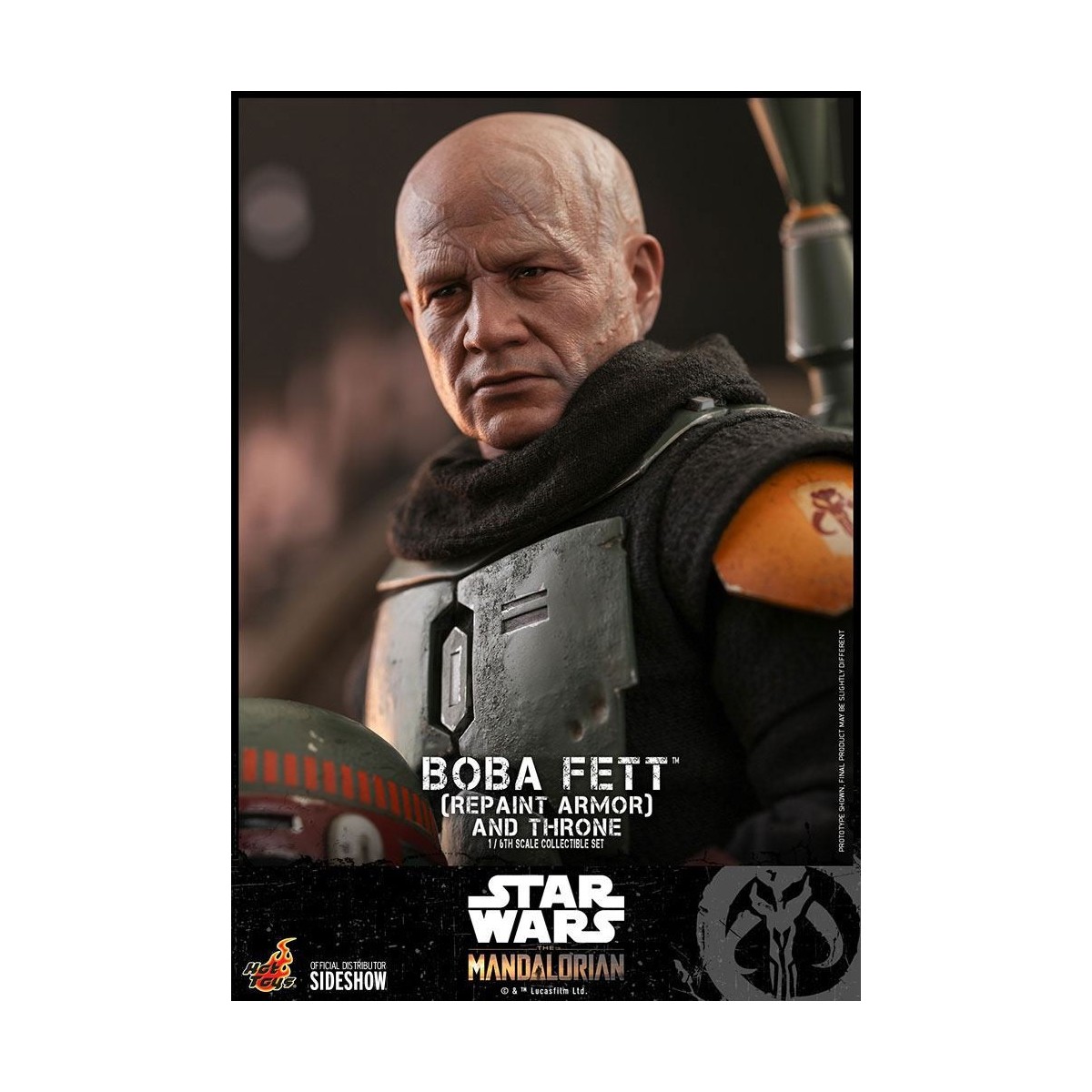 Hot Toys Star Wars The Mandalorian - Boba Fett (Armadura repintada) y Trono 1/6 Obra maestra de la película