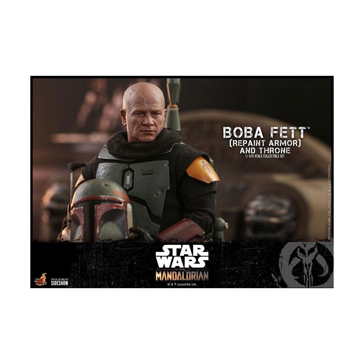 Hot Toys Star Wars The Mandalorian - Boba Fett (Armadura repintada) y Trono 1/6 Obra maestra de la película