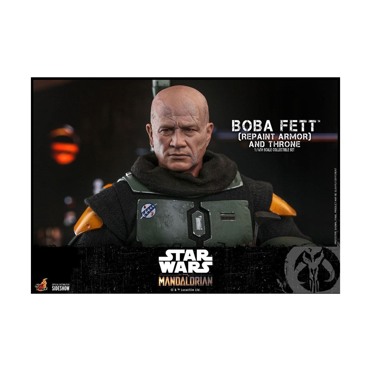 Hot Toys Star Wars The Mandalorian - Boba Fett (Armadura repintada) y Trono 1/6 Obra maestra de la película