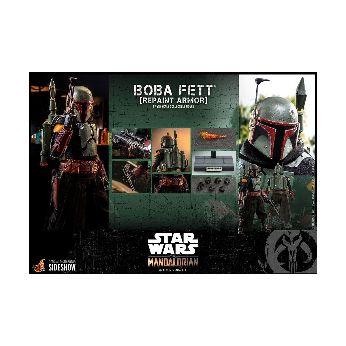 Hot Toys Star Wars The Mandalorian - Boba Fett (Armadura repintada) 1/6 Obra maestra de la película