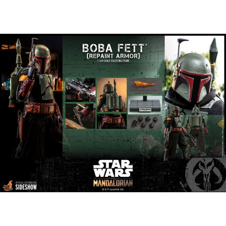 Hot Toys Star Wars The Mandalorian - Boba Fett (Armadura repintada) 1/6 Obra maestra de la película