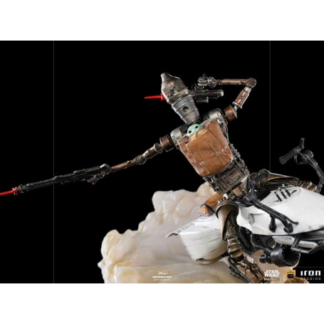 IRON STUDIOS - The Mandalorian - IG-11 y Grogu BDS Art Scale 1/10 - Star Wars