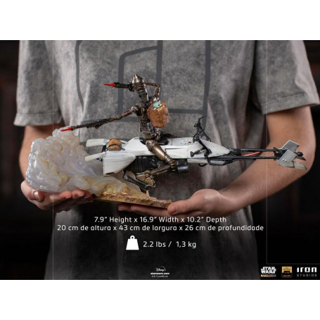 IRON STUDIOS - The Mandalorian - IG-11 y Grogu BDS Art Scale 1/10 - Star Wars
