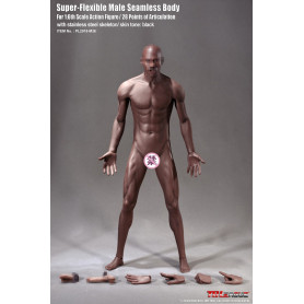 Phicen - TBLeague 1/6th Scale Super-Flexible Male Body Seamless - Black Body Medium Muscle 