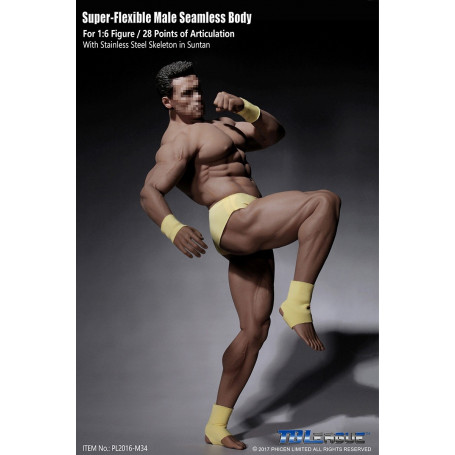 Phicen - TBLeague 1/6th Scale Super-Flexible Male Seamless Body - Very Tanned Body