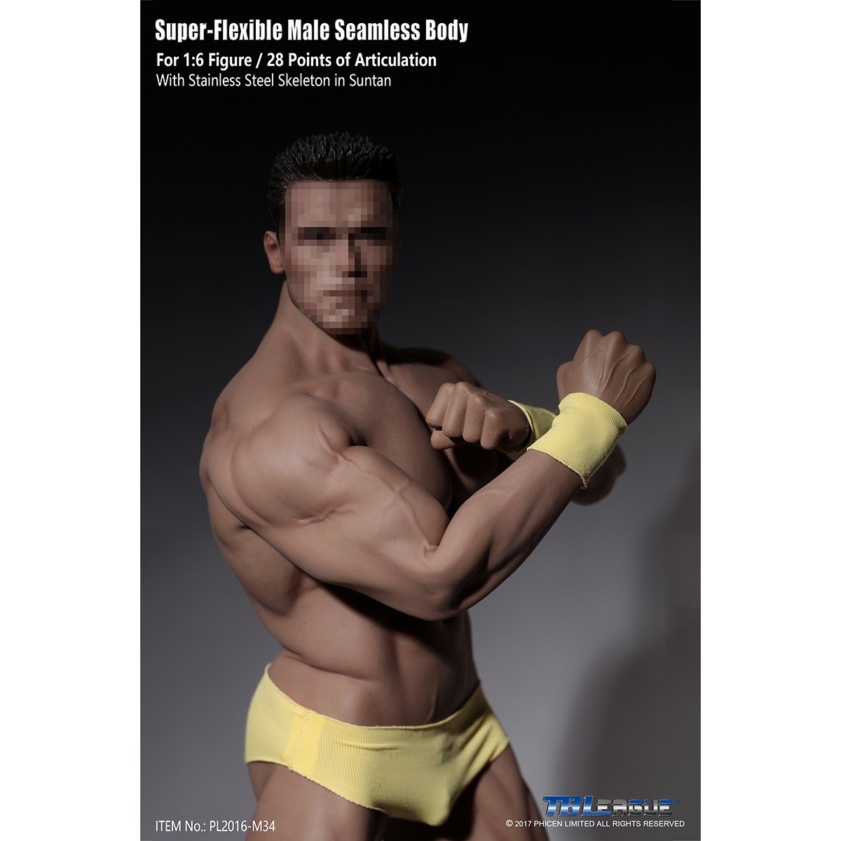 Phicen - TBLeague 1/6th Scale Super-Flexible Male Seamless Body - Very Tanned Body