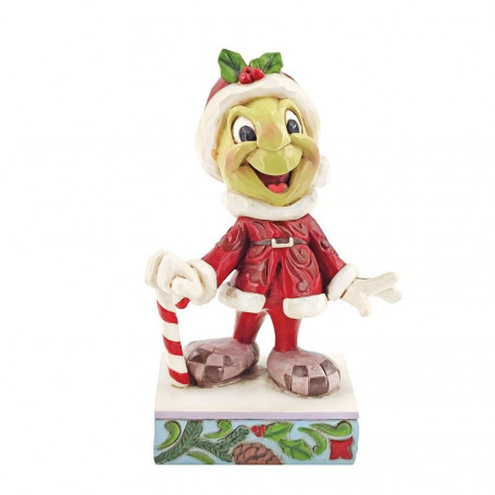 Enesco Disney Traditions Jim Shore Figura de Santa Jiminy Cricket 