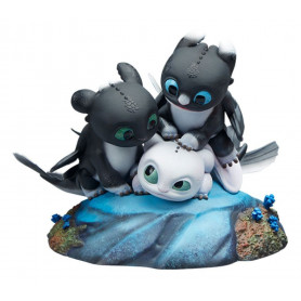 Estatuilla Sideshow Dragons 3 Arrow, Pirouette y Vifagile - El Mundo Oculto