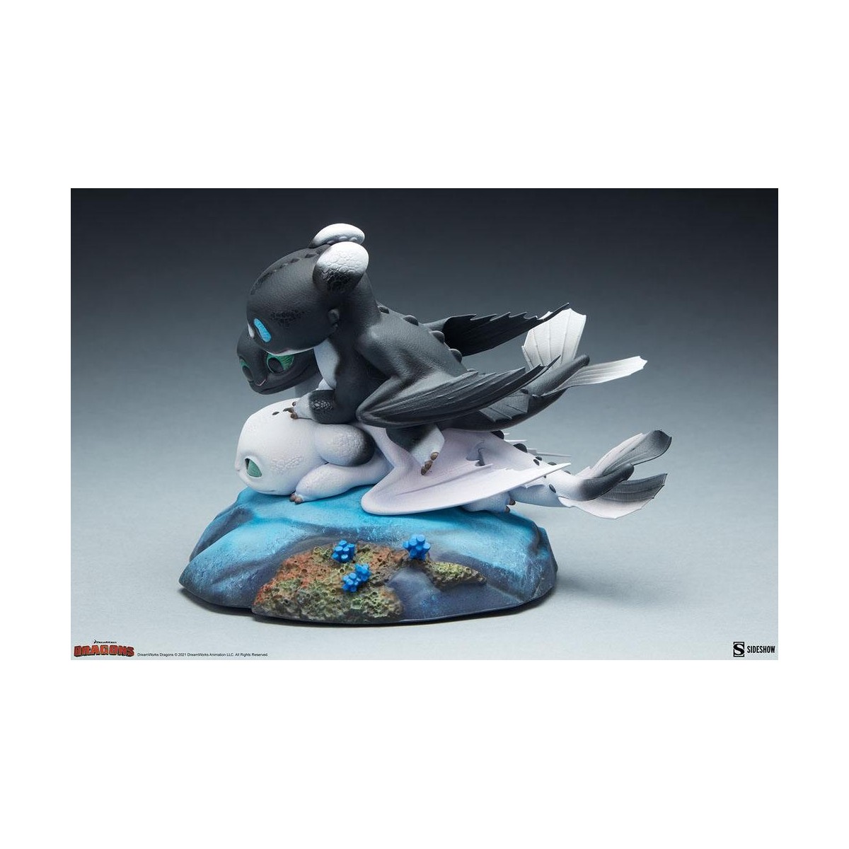 Estatuilla Sideshow Dragons 3 Arrow, Pirouette y Vifagile - El Mundo Oculto