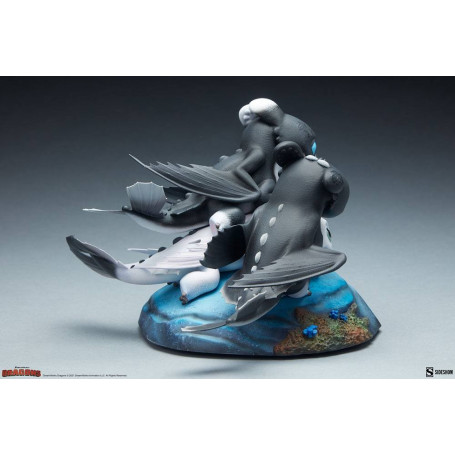 Estatuilla Sideshow Dragons 3 Arrow, Pirouette y Vifagile - El Mundo Oculto